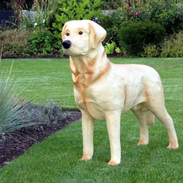 LABRADOR GOLDEN RETRIEVER lebensgroß HUND gelb stehend Garten Deko Tier Figur