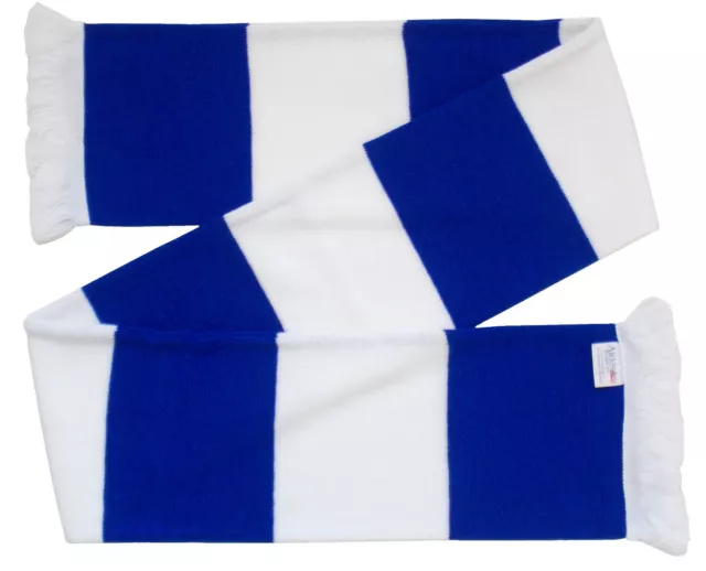 Chelsea Supporters Royal Blue and White Retro Bar Scarf - Made in the UK