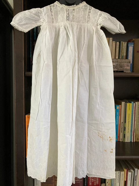 Camicie da notte bambino vittoriano camicia da notte sottoveste abiti da battesimo c 1840 bambola Camicie da notte bambino vittoriano camicia da notte sottoveste abiti da battesimo c 1840 bambola