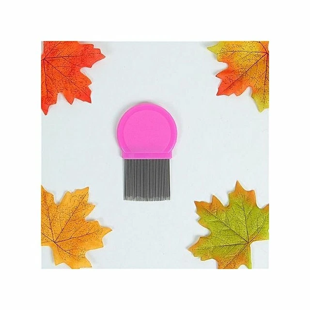 New Metal Round Nit Hair Gritty Comb Handle Removes Head Lice Eggs Uk Seller