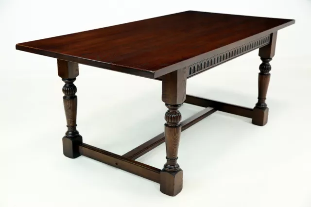 17th Century Style Solid Oak Dining Table Old Charm Tudor Brown FREE UK Delivery