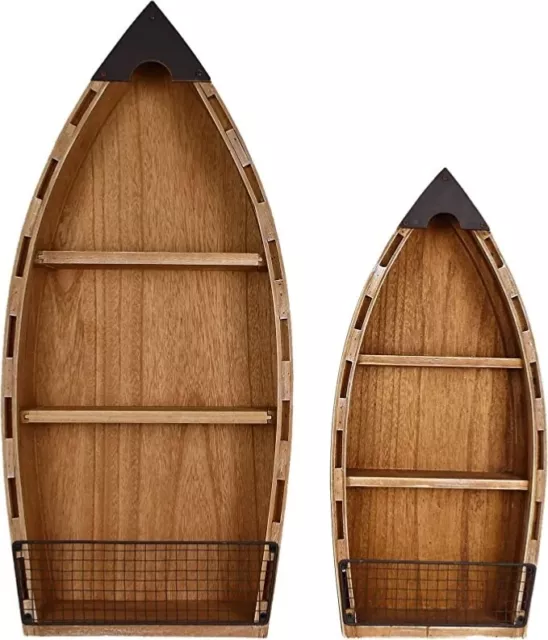 Decorative wooden boat shelf wall hanging Nautical beach Theme Home Decoration