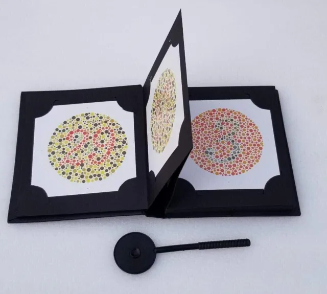 Ishihara Color Vision Test Book for Color Deficiency 24 Plates With Occluder