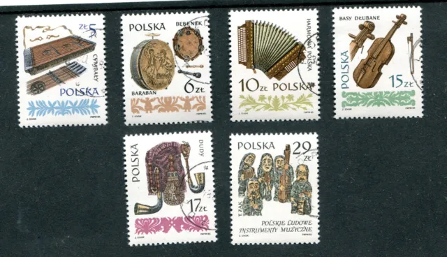 Briefmarken, Polen, Kpl Satz, Mi 2899-90, Alte Musikinstrumente 1983, gestempelt