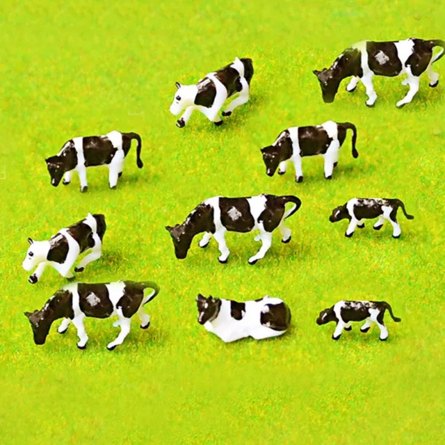 HO Maßstab 187 bemalte Kühe 30er Set Miniatur Bauernhof Tiere für Eisenbahnen
