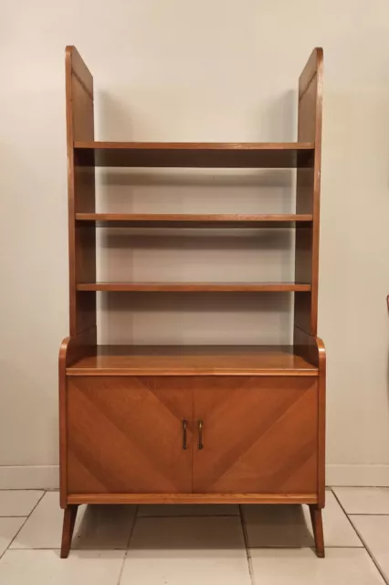 Bibliothèque vintage des années 1960 bois et placage teck style scandinave