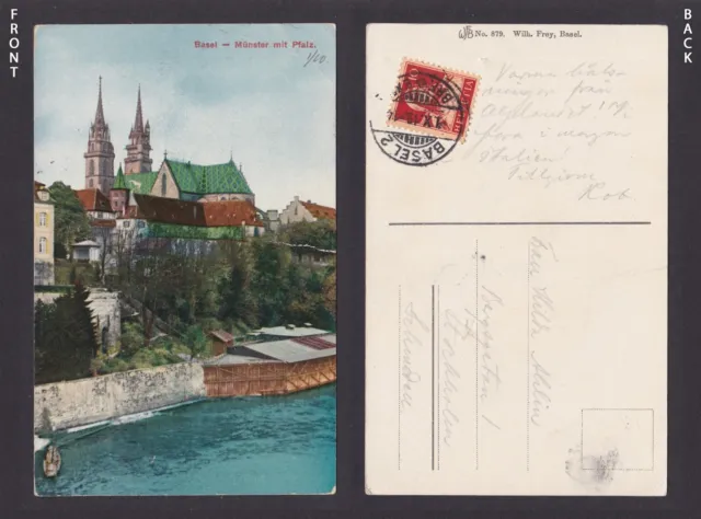 SWTZERLAND, Vintge postcard, Basel, Basel Minster