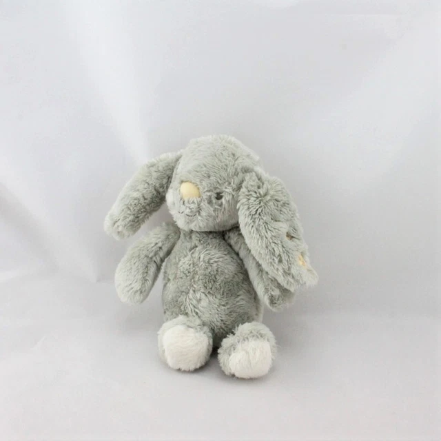 Doudou lapin gris blanc étoiles - 20805