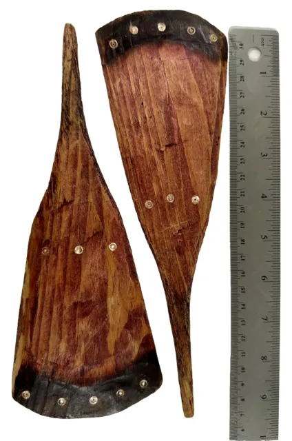 ￼ Vintage  Australian Aboriginal Mission Ceremonial Dance Paddles timber