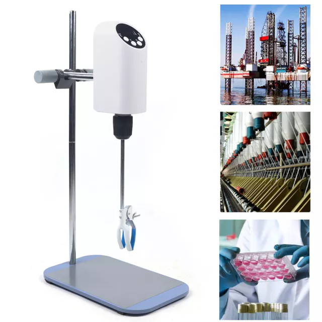 20L Lab Electric Overhead Stirrer Mixer Agitator Homogenizer Speed 100-2000rpm