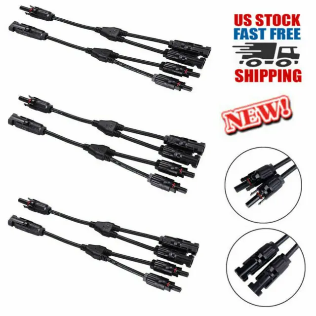 Y Branch Solar Panel Cable Wire Connector MMF FFM Set Wire T Splitter Waterproof