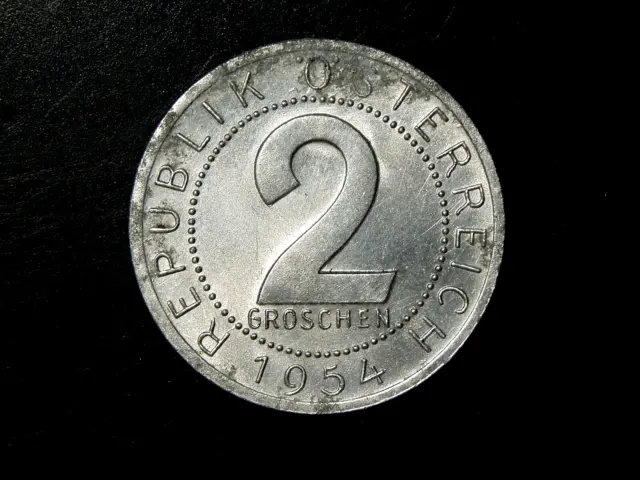 Austria  1954  2  Groschen  Coin  # 1