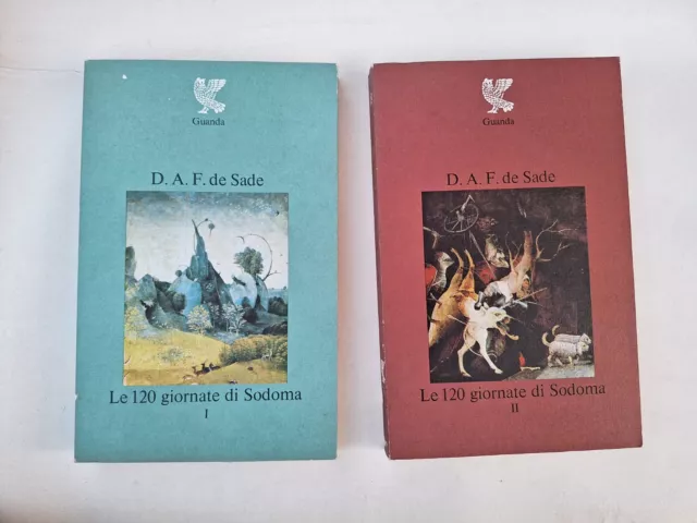 D.A.F. de Sade, Le 120 giornate di Sodoma due volumi Guanda erotismo libertini