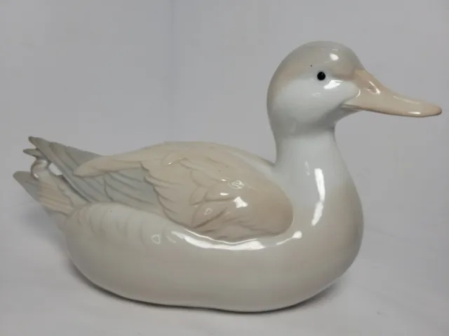 Vintage OtagIri Japan Porcelain Duck Collectable Figurine 5.5" tall 8.5" long