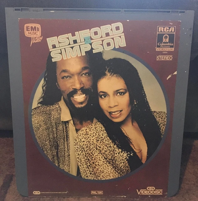 ASHFORD & SIMPSON Concert CED VIDEODISC PAL/UK STEREO VINTAGE 1982 RCA and EMI