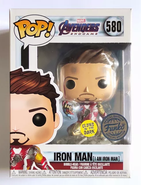 Funko Pop Iron Man (I Am Iron Man) Glow #580 - Marvel - Avengers - Figurine 3