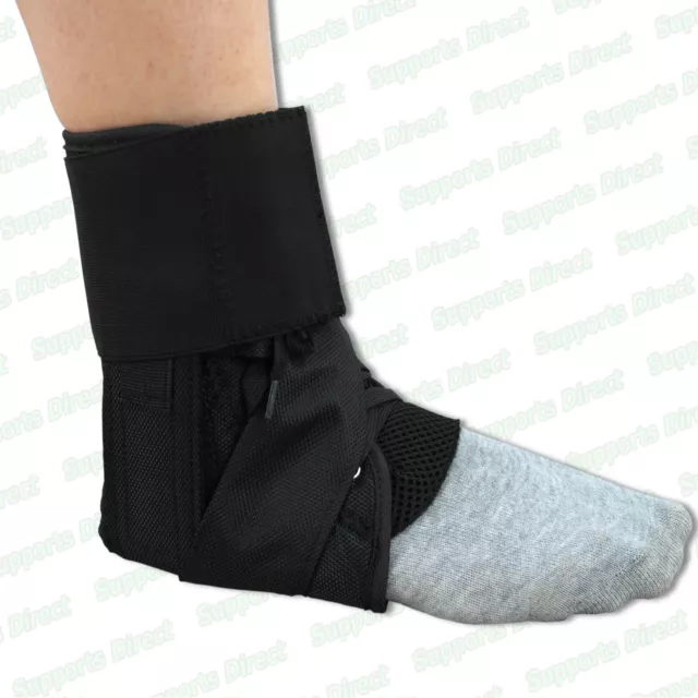 4 in 1 Ankle Support Brace for Foot Sprain Injury Pain Wrap Splint Strap Lace Up