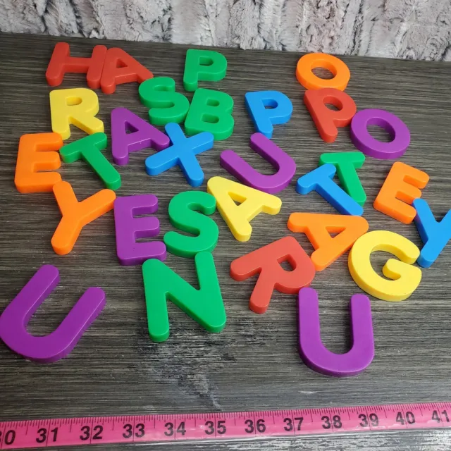 Large Lot of Foam Magnetic Letters And Numbers
