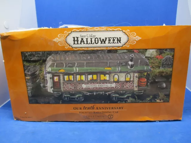 Dept 56 Snow Village Halloween 10th Anniversary Haunted Rails Dining Car