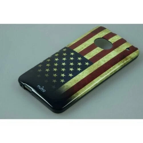 Housse de Protection Puro USA Drapeau Étui Coque pour HTC Un / M7