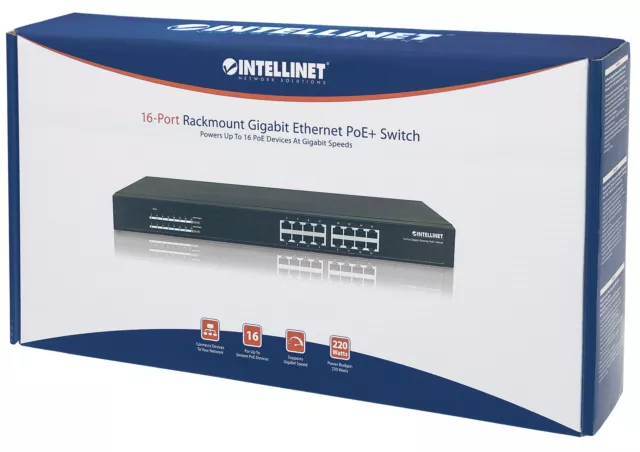 Switch Gigabit 16 Porte Ethernet PoE+ Nero 2