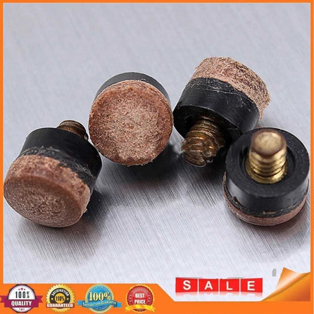 10pcs Pool Cue Tip Parts 10mm Pool Gun Ends Pool Stick Head Billiard Accessories