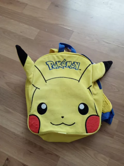 Official Pokémon Pikachu Backpack/Rucksack+Bag Charm Kids Unisex USED Condition 2