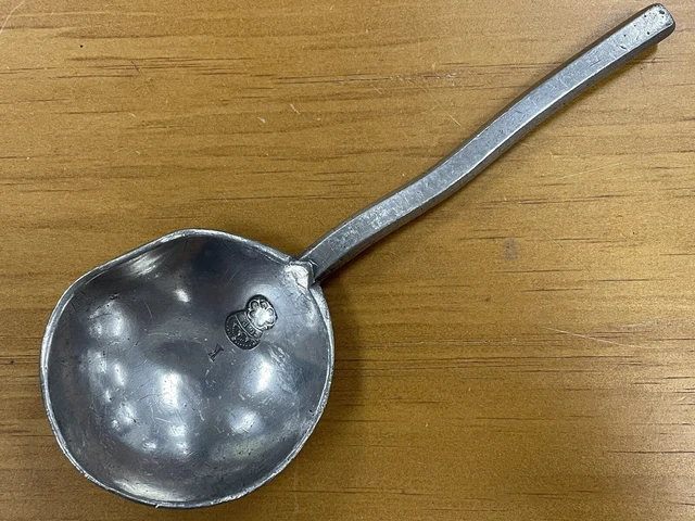 17th Century Slip End Pewter Spoon Initials GP K