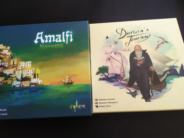 lot de 2 jeux de société Amalfi Renaissance et Darwin's Journey