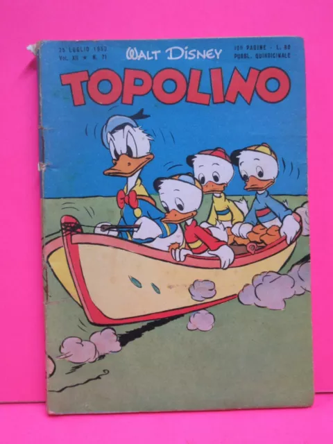 TOPOLINO libretto n. 71 Mondadori 1953 originale !!