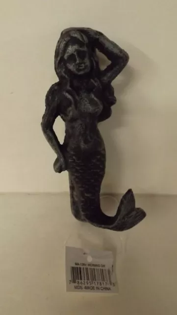 New Cast Iron Mermaid Door Knocker Nautical Look Verdigris Finish