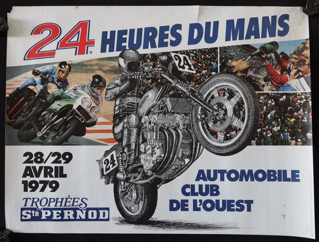 T-shirt 24 Heures Du Mans Moto – Taille M En Coton Gris, Très Bon état Occasion