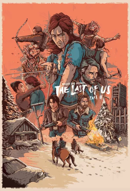 The Last of us Part II 2 Ellie Abby Portrait Poster Giclee Print Art 24x36  Mondo