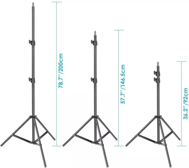 7' feet/84" inch/2m Compact Stand Tripod Aluminum for Photo Video Studio Lights 3