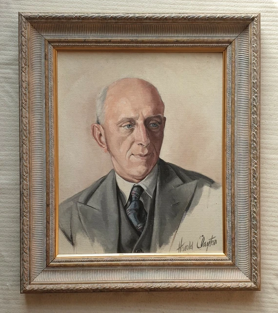HAROLD CLAYTON 1896-1979 großes original signiertes Ölgemälde Porträt ...