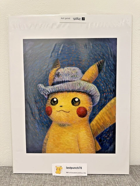 PIKACHU VAN GOGH Art Print Pokemon x Museum Authentique + Facture ...