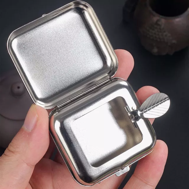 Portable Ashtray Stainless Steel Pocket Ashtray Mini Ashtray with Lid Cigaretbe