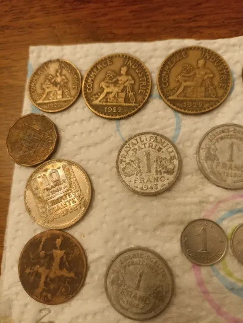 lot pièces de monnaies françaises anciennes
