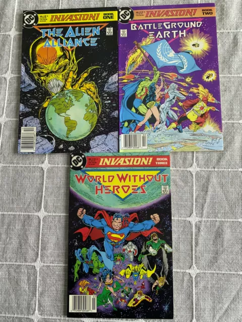 Invasion set #1-3 McFarlane DC Comics 3 different books FN/VF (1988)