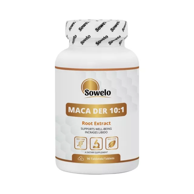 Sowelo Maca Root Extract Der 10:1 Tablets Adaptogen Vitality Libido Immunity