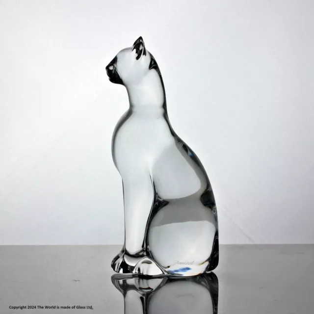 Baccarat crystal glass cat figurine