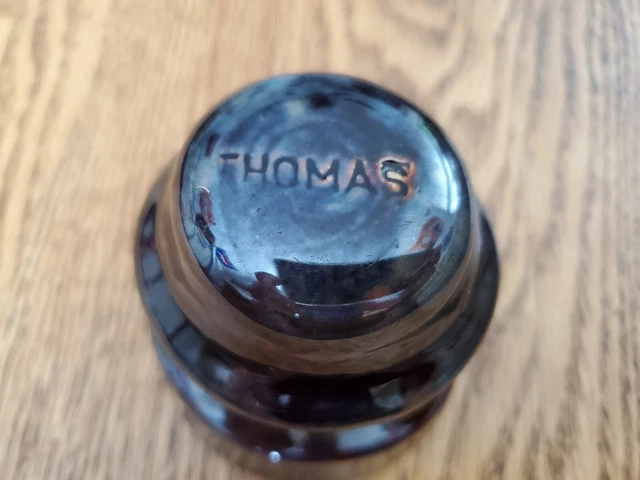 Vintage Brown Ceramic Porcelain Thomas Electric Pwr Line Insulator Unique Colors