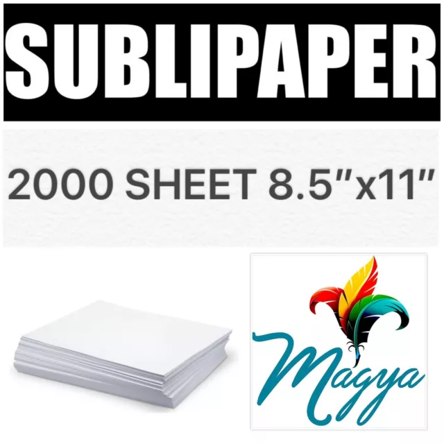 Transfer Paper for Dye Sublimation inks 2000 Sheets 8.5"x11"