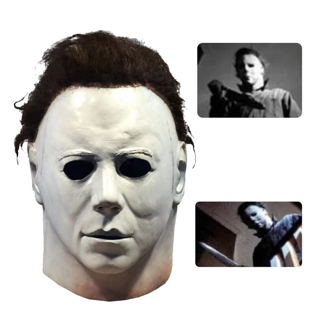 Michael Myers Mask Halloween Full Head Scary Horror Murderer Cosplay Dress Gift