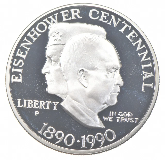 1990-P Proof Eisenhower Commemorative Silver Dollar $1 *0864