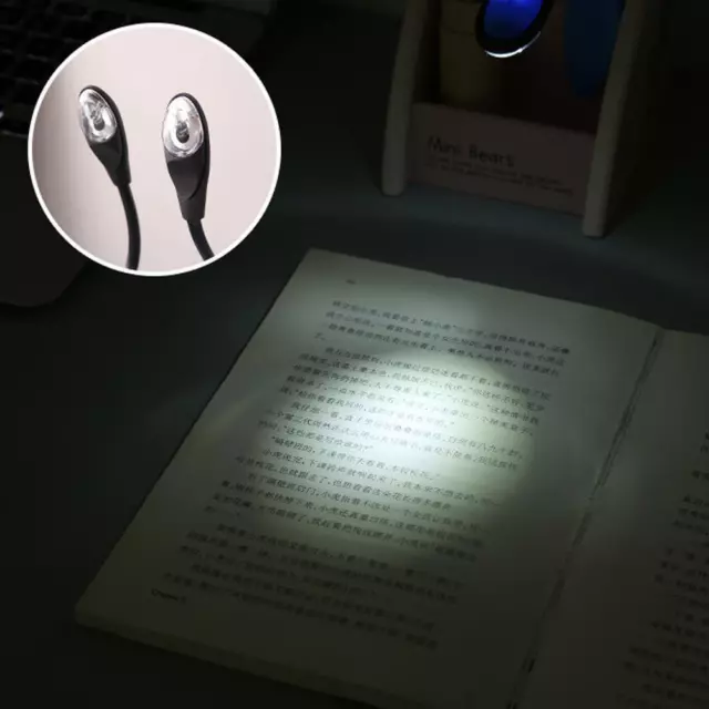 Flexible Clip On Book Laptop LED Reading Light Lamp Portable NEW D7T3