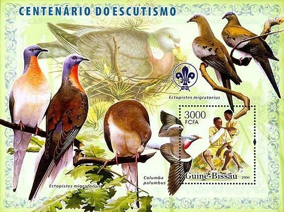 Guinea - Bissau 2006 - Centenary Scouts, pigeons S/s, Michel 3409/BL568. MNH