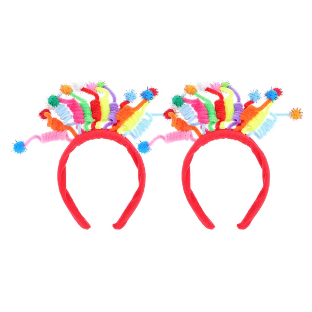 2 Pcs Fasce Per Feste Fascia Con Pompon Fascia Festa Adulto