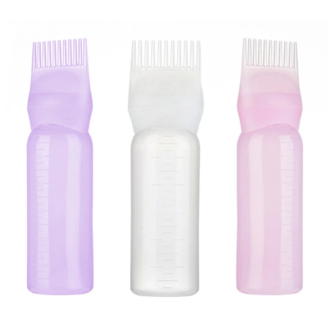 3 PIEZAS Aplicador de botellas de teñido de cabello Aplicador de coloración de cabello