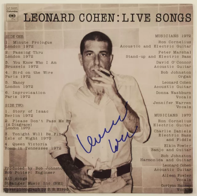 LEONARD COHEN Signed Photograph - Musician / Singer / Vocalist - preprint